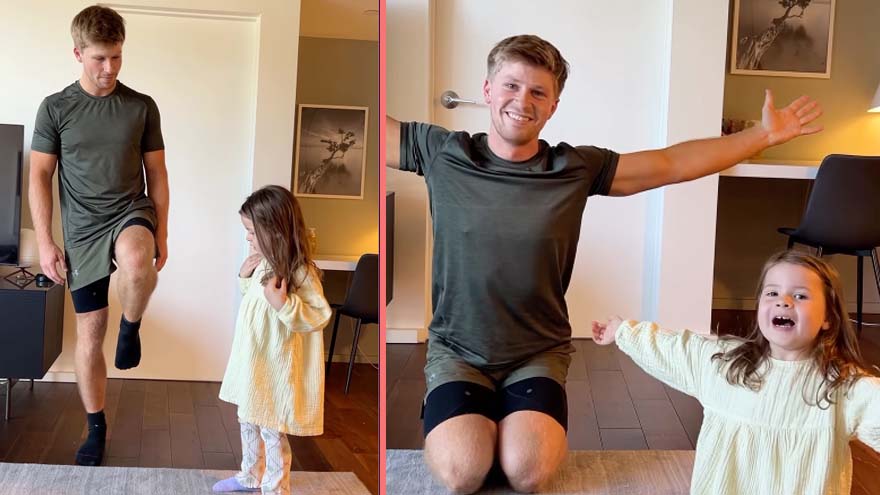 Watch: Robert Irwin gives 4-year-old niece Grace a Dancing with the Stars lesson