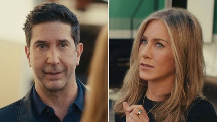 David Schwimmer and Jennifer Aniston have appeared in the Uber Eats Super Bowl commercial. Photo / Youtube