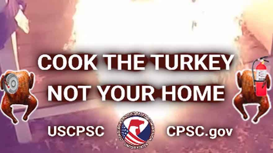 US officials have re-released their annual deep-frying turkey warning...