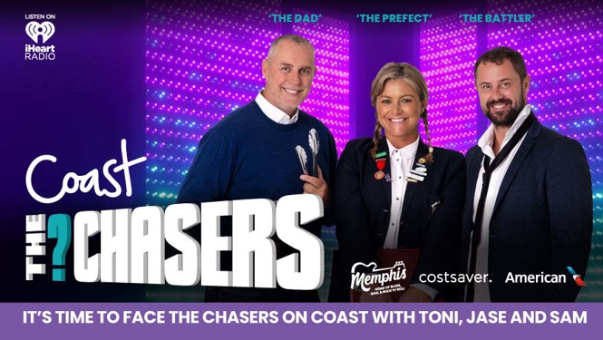 WIN a Costsaver trip to Memphis and Southern USA and your share of $10,000 cash with Toni, Jase & Sam’s “The Chasers”!
