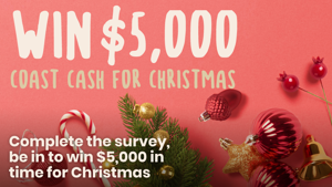 Win $5,000 cash for Christmas with Coast's Playlist Check Up