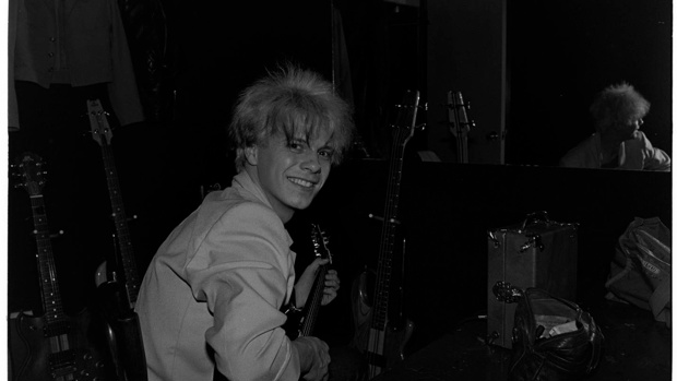 Andy Taylor of Duran Duran backstage at the Ritz in New York City, during the band's first North American tour in 1981. Photo / Dustin Pittman/WWD/Penske Media via Getty Images