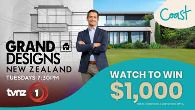 Win $1,000 cash thanks to TVNZ 1 and Grand Designs New Zealand!