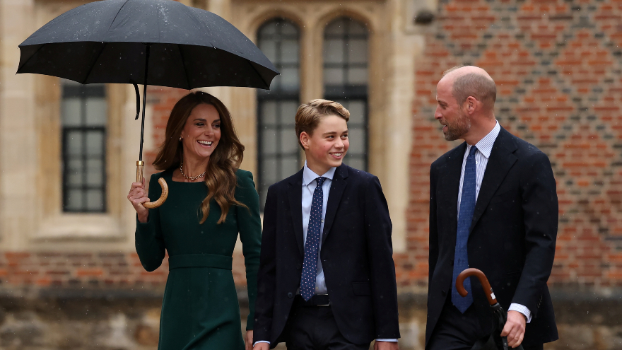 Prince George takes first day at Eton in his stride