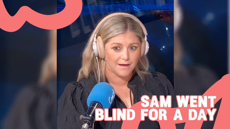 Sam's been shot in the eye with a Nerf gun