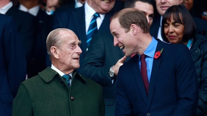 Prince Phillip and Prince William in 2015. Photo / Getty Images