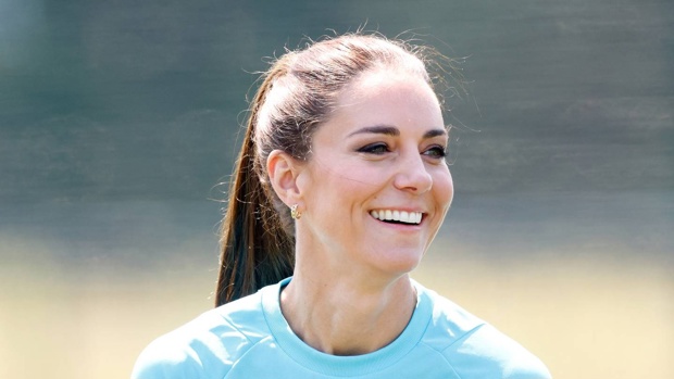 Catherine, Princess of Wales (Patron of the Rugby Football Union) takes part in a game of walking touch rugby as she visits Maidenhead Rugby Club on June 7, 2023 in Maidenhead, England. Photo / Getty Images via NZ Herald