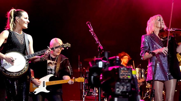 Emily Strayer, Natalie Maines and Martie Maguire of The Chicks performing at the Ohana Music Festival on September 30, 2023. Photo / Getty Images