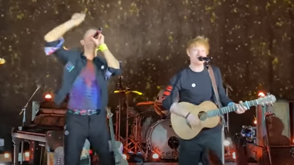 Ed Sheeran and Coldplay team up for mesmerising live performance of 'Fix You' and 'Shape of You'