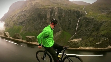 Riding a bike at 80 KPH ...backwards!