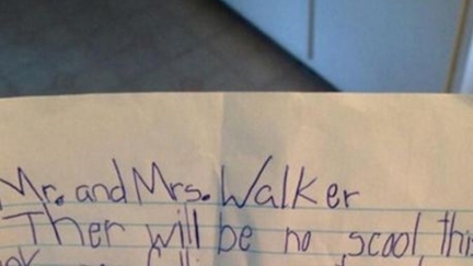 Parents Receive Note From 'Teacher' Whose Writing Is Suspiciously Similar To Son's