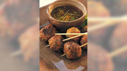 Allyson Gofton - Mini thai lamb meatballs with mint sauce