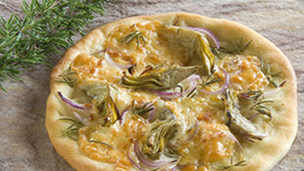 Allyson Gofton - Provolone and artichoke pizza