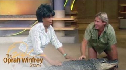 Steve Irwin and Bubba the alligator meet Oprah!