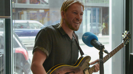 Josh Teskey of the Teskey Brothers performs for JT