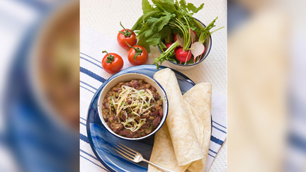 Allyson Gofton - Mexican frijoles with radish and tomato salad