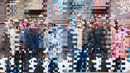 Behind the street's twists