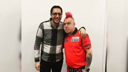 JT catches up with Peter 'Snakebite' Wright and challenges him to a game of darts!