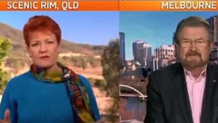 Watch Pauline Hanson tell Deryn Hinch to 'Go back to New Zealand!'