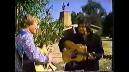 Rare footage of John Denver and Johnny Cash singing Take Me Home, Country Roads