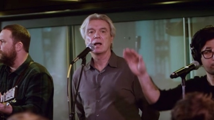 David Byrne and a New York crowd with a spine-tingling cover of David Bowie's Heroes