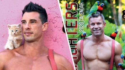 Aussie firefighters pose shirtless with adorable animals for 2020 charity calendars