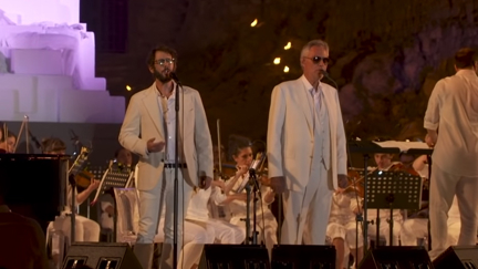 Andrea Bocelli and Josh Groban perform spine-chilling duet 'We Will Meet Once Again' live