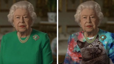 The Queen of England gave a speech in a green dress and photoshoppers around the world have had a feild day!
