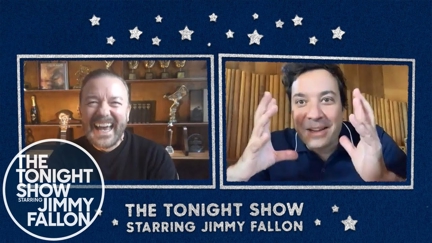 Ricky Gervais tells people to 'Get Their Priorities straight' in a Hilarious interview with Jimmy Fallon