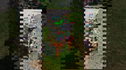 This incredible beehive is made completely out of Lego!