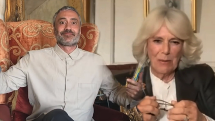 Taika Waititi and the Duchess of Cornwall read 'James and the Giant Peach'