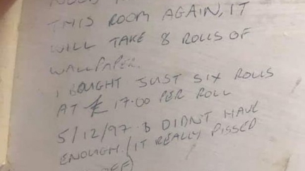 Mum renovating home finds 'clever' DIY tip from previous owner under old wallpaper