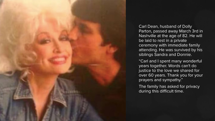 Dolly Parton pays tribute to husband Carl Dean: 'Words can't do justice to the love'