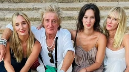 Rod Stewart's daughter Ruby shares beautiful rare family photo of him with seven of his eight children