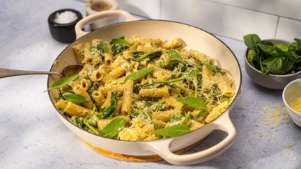 Elevate your pasta game with this almond and sage pesto pasta recipe