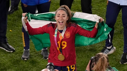 Heartbreak as Spain's match-winning goalscorer, Olga Carmona, was told after final that her dad has died