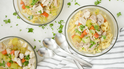 This chicken noodle soup recipe is perfect for those cooler nights