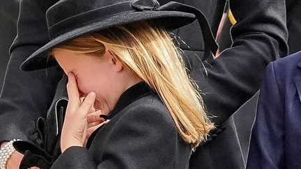 Princess Charlotte breaks down in a touching moment at Queen Elizabeth's funeral