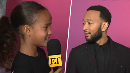 Watch John Legend's daughter Luna adorably interview him on red carpet