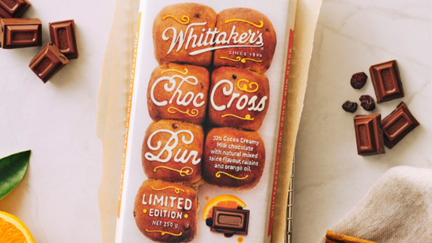 Whittaker's new limited-edition Choc Cross Bun block